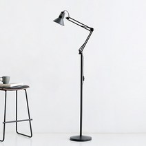 LED 거실 장스탠드 인테리어 플로우조명 각도조절, 블랙