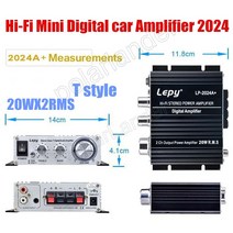 PUZU LVPIN DSP 카오디오 바이크 오토바이앰프 해양보트 패션 하이파이 미니 디지털 기능 자동차 전력 증폭기 소형 2ch 출력 20W RMS X2