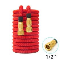 비닐하우스 파이프 정원 호스 물 확장 급수 고압 세차 가능 매직, [08] 150FT-45M Extended, [02] Red