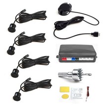 포터후방센서 사각지대 후진음 지게차후방감지기 4센서 부저 자동차 주차 시스템 가청 경보/방수 후방 보, 02 White