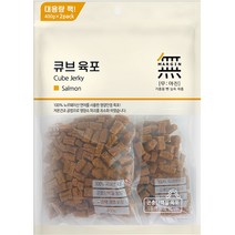 무마진 큐브육포 연어 400g x6개 곤충단백질 애견간식, 단품