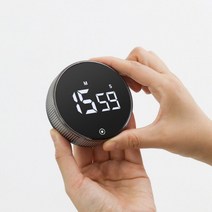 언박싱팩토리 LED 다이얼 디지털 스톱워치 쿠킹타이머, 블랙