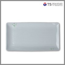 [돌산멜라민] 풀잎 샤링직사각접시 - 접시 사라 (식당용 업소용), 직사각접시