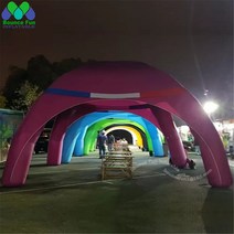 돔쉘터 리빙 초대형 텐트 캠핑 옥스포드 커버 아치 천막 풍선 거미 파티 센터 에어 돔 스테이션 4 빔 캐노피 자동차 대피소 CE 송풍기, [01] 6m20ftDia