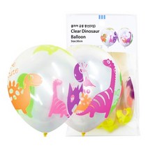 f20 145424 파티클럽 30CM 클리어 공룡풍선 6입 BB05 1봉, 상세페이지 참조, 상세페이지 참조