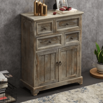 빈티지 캐비닛 수납장 침대옆협탁 엔틱장, 완제품, 프레임 구조, 네이비