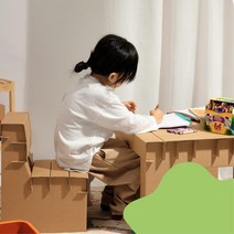 DIY 골판지 책상 의자 세트 아이 유아 유아용 아이방, 데스크(소가17000)