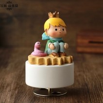 추억의마니 나무 오르골 뮤직박스 미니 태엽 장식 무브먼트 공예 레트로 선물 홈 장식 어린 왕자 벽 시계, 05 6