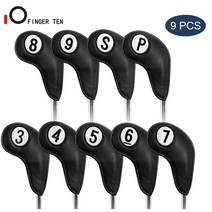 아이언 커버 자석 아이언통커버 골프채 우드 헤드 커버세트 910pcs pu 가죽 골프, type1 블루 9pcs