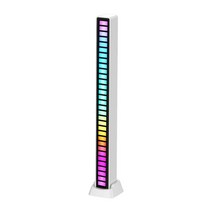 Led 게임 조명 디 밍이 가능한 백라이트 led 조정 가능한 픽업 리듬 조명 룸 장식, 32 LED 화이트, 18cmx1.6cmx1.9cm, 플라스틱