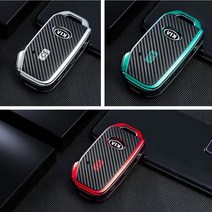 (골져스) 더뉴 싼타페 그랜저 투싼NX4 쏘나타 코나 팰리세이드 기아 K7 프리미어 스포티지 올뉴 K3 카본 스마트키케이스 차키 보호커버 키홀더 키커버 키지갑 악세사리 용품, FK02_기아5버튼( 원격시동) // 그린