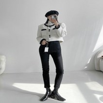 여자 기모스키니 크림진 쫀득 겨울 청바지
