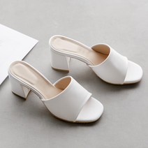 국내제작 가이아슈 여성용 발편한 베이직 여름 뮬 슬리퍼 7cm 여성뮬