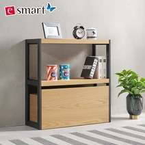 철망 스틸 2단책장 800 수납함, 화이트