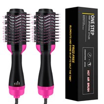 원스텝 헤어드라이어 3in1 기능 스트레이트 컬링 드라이, 핑크, U-120