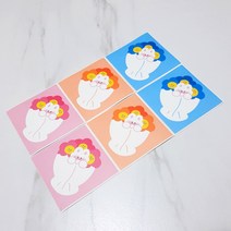 스마일꽃다발 칼선 스티커 도무송, 분홍