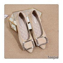 티피/Teepie 여성 인조 다이아몬드 키높이 로퍼 스틸레토 힐 여성 직업 캐주얼화