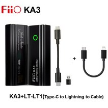 꼬다리dac 휴대용dac 끝판왕 2세트 FiiO-KA3 c타입 3.5/4.4 잭 이어폰 USB DAC 앰프 DSD512 오디오 케이, 02 KA3 Lightning