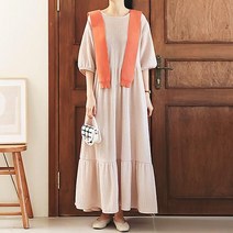 베시시걸 파인 캉캉 루즈핏 롱원피스 빅사이즈 임부복 데일리룩