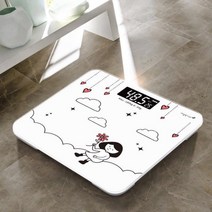 인바디 체중계 체온계 샤오미 체중계 아날로그 체중계 몸무게 체중계 체중계 인바디 체중계 몸무게 체중계 샤오미 체중계 가정용 인바디 체중계, 구름 소녀, 26*26CM 배터리