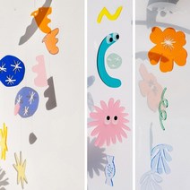 천장 인테리어 벽장식 데코 꾸미기 1 pc 아크릴 바람 차임 기하학 귀여운 펜던트 거실, 18x90cm