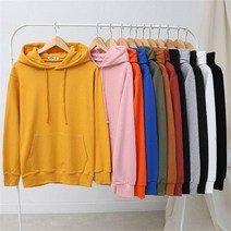 남여공용 커플 겨울 데일리 12컬러 양면 무지 후드티 (6368490)