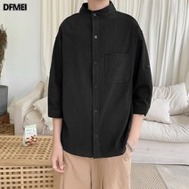 DFMEI 퓨어 반팔 셔츠 남 퓨어 칠부 셔츠입니다