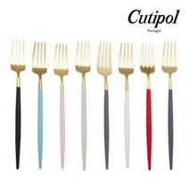 [큐티폴] 고아 24k 골드 디저트 포크 택1, 전체색:블랙