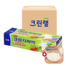 크린랩 크린랲 슬라이드 지퍼백 (소) 21cm x 19cm 15매입 슬라이딩 이중비닐팩 아기이유식 사료소분 PVC 소형/대형 항균봉투 투명봉지 냉장고냉동실 주방정리/수납 일회용품, 30개+가쯔, 소(S)
