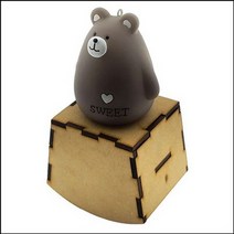 바보사랑 DIY 흔들흔들 오르골 뮤직박스(회색 곰) 만들기.디작소