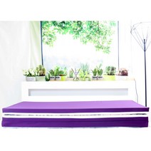 SEJEL.F (세젤에프) 3단 폴리 접이식 매트리스 고탄성 HR스펀지 퍼플 5CM