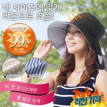 일본아이디어쇼 리본사이즈uv컷차단모자, 블랙보더