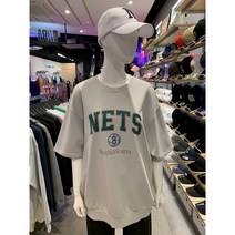 [NBA] 남여공용 BKN 클래식 반팔 맨투맨 (N222TS020PW)