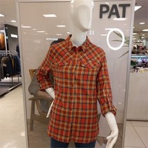 PAT NC08 여성 면 기모 체크 셔츠 1G-81533-300