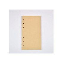 마카롱 컬러 A6A5 가죽 DIY 바인더 노트북 커버 다이어리 일정 플래너 종이 학교 문구, A6, blank kraft