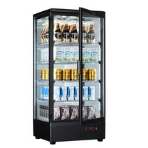 미니 쇼케이스 따뜻한 온장고 음료 약국 쌍화탕 보온, 58L 레드 스마트 돔 라이트 싱글 도어