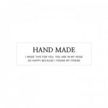 캔들바다 영문 텍스트 투명 스티커 소 - HAND MADE ( 1장-4매입 )