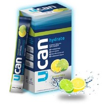 UCAN 하이드레이트 패킷 수박 12 카운트 (1.27 온스) 케토 남성 및 여성을위한 무설탕 전해질 대체품 비 GMO 비건 글루텐 프리 러너 체육관 관람객 고성능 운동 선수에게, 레몬 라임