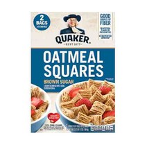 퀘이커 오트밀 스퀘어 시리얼 브라운 슈가 1.64kg Quaker Oatmeal Squares, 1개