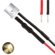 발광다이오드 LED 플랫 와이어 12v 5파이 10개, (12V_5파이_와이어_플랫)주백색