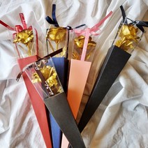 부부의날 한송이꽃 금한송이 부모님선물 감사 명절 로즈데이 어버이날 선물 금장미, 레드