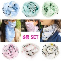 피칸데코 스카프마스크 6종 세트 야외활동 쿨마스크 _ 309998EA, 본상품선택, 본상품선택