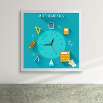 아트박스/꾸밈 cx396-지금은공부할시간액자벽시계, 화이트／E타입-체육