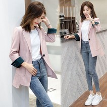 휠렉스 봄 여성 오피스룩 슬림 캐주얼 원버튼 정장 자켓 9479