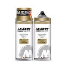 [모로토] 아크릴스프레이 400ml 금속 (색상선택) - 스프레이페인트 바니쉬 모로토우 MOLOTOW, 419 METALLIC Gold