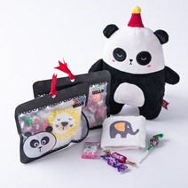 팬더 고리수건 간식 선물 세트 사탕 어린이집 생일 답례품, 1I2_팬더 고리수건 간식세트