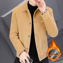 겨울자켓코디 가을겨울 밍크 재킷 남자 두터운 융털 카라넥 트렌치하프코트 슬림 모직 4987299767