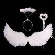 천사날개 머리띠 파티 아기 촬영 할로윈 소품, 천사 날개 머리띠