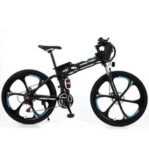 3륜전기자전거 전기 접이식 자전거 Iithium 배터리 Ebike 알루미늄 강력한 Aldult MTB, Six blade wheels B+36V12AH