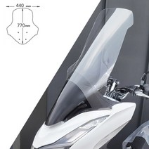 혼다 PCX 125 21년 75cm 윈드스크린 투명 SHC